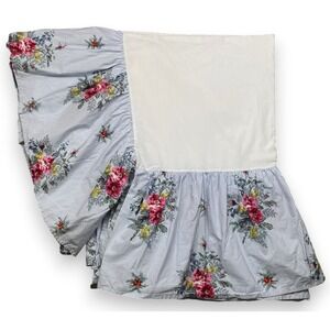 Vintage Chaps Ralph Lauren Bed Skirt Nantucket Western King Dust Ruffle Floral
